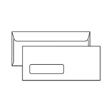 #9 (3 7/8 X 8 7/8) 24# WINDOW ENVELOPE WHITE WOVE DIAGONAL SEAMS SEVILLE V01516
